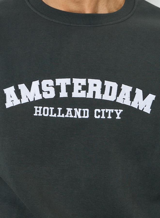 Styli Men Dark Green Sweatshirt and Joggers Co-Ords - Image 2